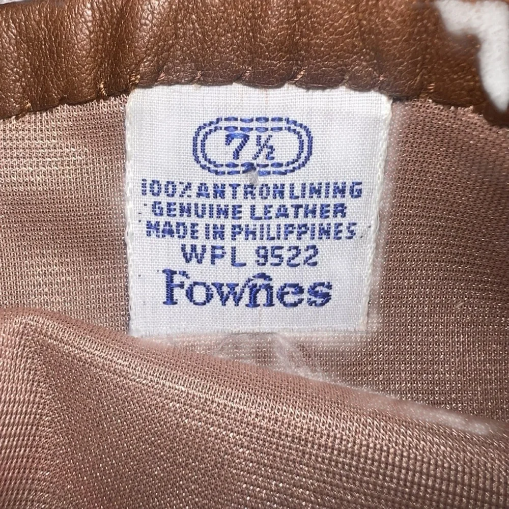 EUC Fownes Vintage Camel Tan Leather Driving Gloves Size 7.5